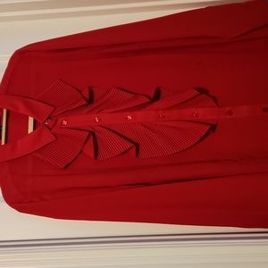 Red button down top eloquii